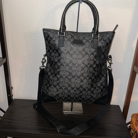 Coach Signature Heritage Foldover F71103 Men's Signature Line Handbag,Shoulde... - Picture 3 of 9